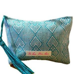 Josie Maran Cosmetic Travel Bag, Blue (Empty)